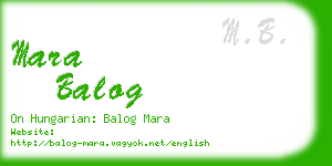 mara balog business card